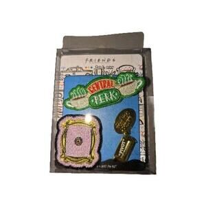 Friends TV Series Pin & Iron-on Patch Set Central Perk Television Brand NEW
